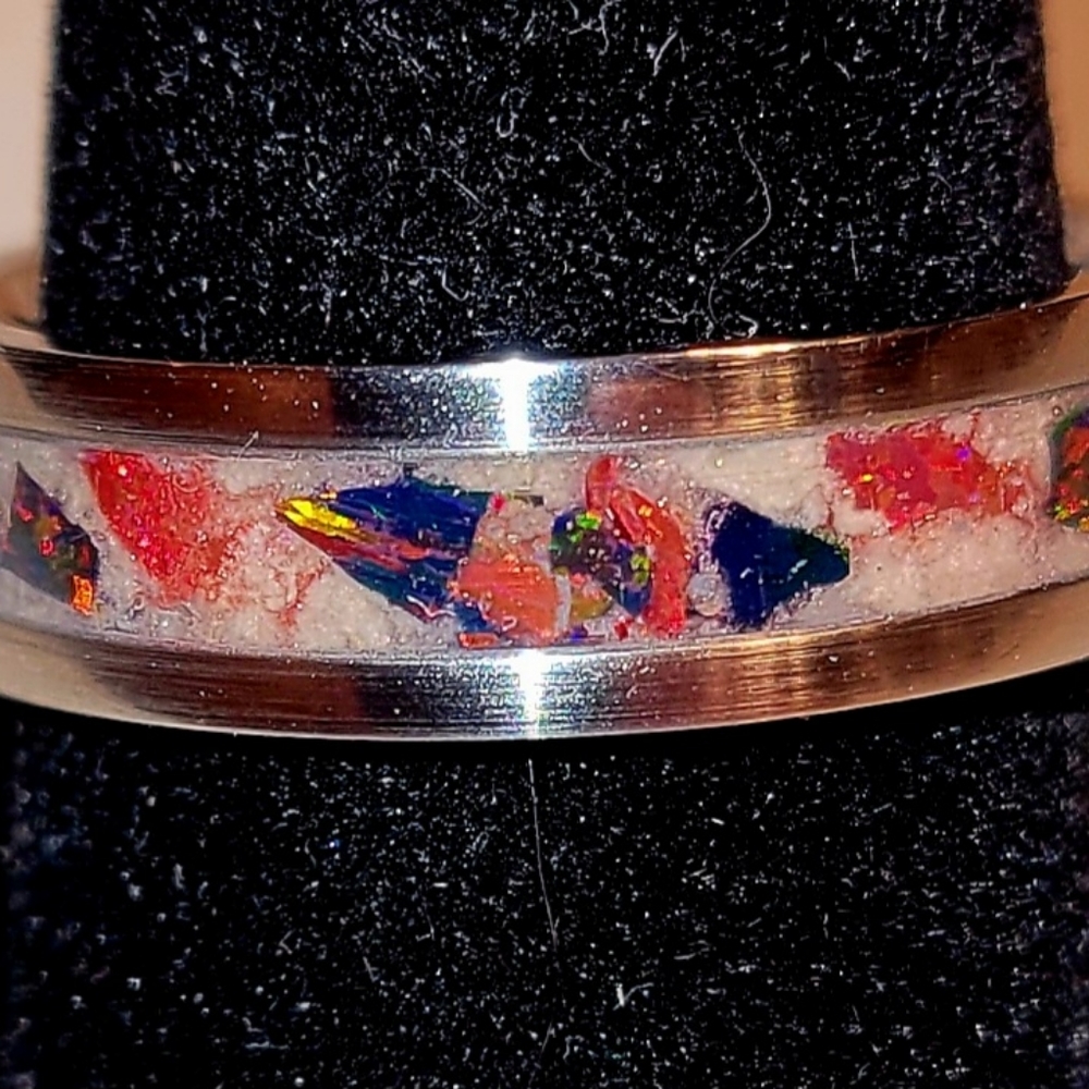 Custom handmade opal ring - Picture 4 of 4